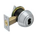 Deltana [CL200LMIC-26D] Commercial Door Deadbolt - Grade 1 - IC Core Non Cylinder - Brushed Chrome Finish - 2 1/2" Dia.