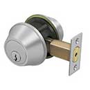 Deltana [CL210LA-32D] Commercial Stainless Steel Door Deadbolt - Grade 2 - Double Cylinder - Brushed Finish - 2 1/2" Dia.