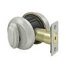 Deltana [PRDRSU15] Solid Brass Door Deadbolt - Port Royal Series - Single Cylinder - Brushed Nickel Finish - 2 1/2&quot; Dia.