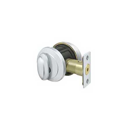 Deltana [PRDRSU26] Solid Brass Door Deadbolt - Port Royal Series - Single Cylinder - Polished Chrome Finish - 2 1/2" Dia.