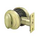 Deltana [PRDRSU3] Solid Brass Door Deadbolt - Port Royal Series - Single Cylinder - Polished Brass Finish - 2 1/2" Dia.