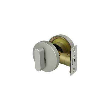 Deltana [ZDRU15] Die Cast Zinc Door Deadbolt - Low Profile - Single Cylinder - Brushed Nickel Finish - 2 5/8&quot; Dia.