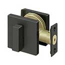 Deltana [ZDSU10B] Die Cast Zinc Door Deadbolt - Square Plate - Single Cylinder - Oil Rubbed Bronze Finish - 2 5/8" Sq.