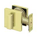 Deltana [ZDSU3] Die Cast Zinc Door Deadbolt - Square Plate - Single Cylinder - Polished Brass Finish - 2 5/8&quot; Sq.