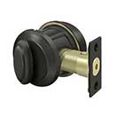 Deltana [PRDRSU10B] Solid Brass Door Deadbolt - Port Royal Series - Single Cylinder - Oil Rubbed Bronze Finish - 2 1/2" Dia.