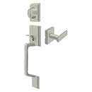 Deltana [PRHHLU15] Solid Brass Door Tubular Entry Set - Highgate Series - Livingston Lever - Brushed Nickel Finish