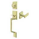 Deltana [PRHHLU3] Solid Brass Door Tubular Entry Set - Highgate Series - Livingston Lever - Polished Brass Finish