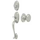 Deltana [PRRHDRKU15] Solid Brass Door Tubular Entry Set - Riversdale Series - Dummy - Flat Round Knob - Brushed Nickel Finish