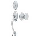 Deltana [PRRHDRKU26] Solid Brass Door Tubular Entry Set - Riversdale Series - Dummy - Flat Round Knob - Polished Chrome Finish