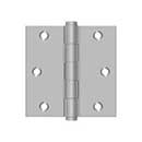 Deltana [SS33U32D-R] Stainless Steel Door Butt Hinge - Residential - Button Tip - Square Corner - Brushed Finish - Pair - 3" H x 3" W