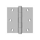 Deltana [SS33U32D-R] Stainless Steel Door Butt Hinge - Residential - Button Tip - Square Corner - Brushed Finish - Pair - 3&quot; H x 3&quot; W