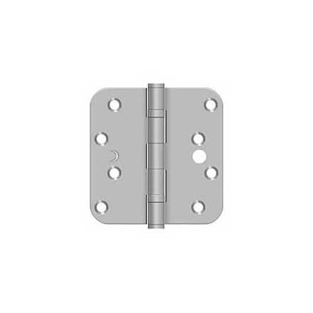 Deltana [SS44R5BU32D-S] Stainless Steel Door Butt Hinge - Ball Bearing - Security - Button Tip - 5/8&quot; Radius Corner - Brushed Finish - Pair - 4&quot; H x 4&quot; W