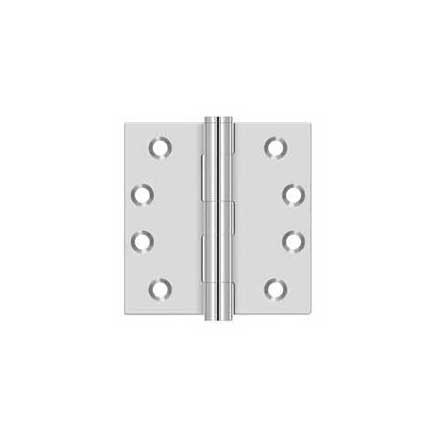 Deltana [SS44U32] Stainless Steel Door Butt Hinge - Button Tip - Square Corner - Polished Finish - Pair - 4&quot; H x 4&quot; W