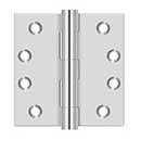 Deltana [SS44U32] Stainless Steel Door Butt Hinge - Button Tip - Square Corner - Polished Finish - Pair - 4" H x 4" W