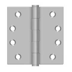 Deltana [SS44U32D-R] Stainless Steel Door Butt Hinge - Residential - Button Tip - Square Corner - Brushed Finish - Pair - 4&quot; H x 4&quot; W