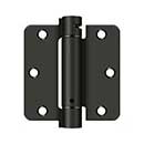 Deltana [DSH35R410B] Steel Door Spring Hinge - 1/4&quot; Radius Corner - Oil Rubbed Bronze Finish - 3 1/2&quot; W x 3 1/2&quot; H