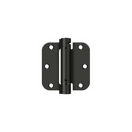 Deltana [DSH35R510B] Steel Door Spring Hinge - 5/8&quot; Radius Corner - Oil Rubbed Bronze Finish - 3 1/2&quot; W x 3 1/2&quot; H