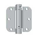 Deltana [DSH35R526D] Steel Door Spring Hinge - 5/8&quot; Radius Corner - Brushed Chrome Finish - 3 1/2&quot; W x 3 1/2&quot; H