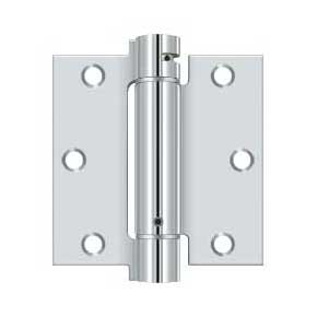Deltana [DSH35U26] Steel Door Spring Hinge - Square Corner - Polished Chrome Finish - 3 1/2" W x 3 1/2" H