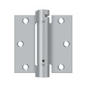 Deltana [DSH35U26D] Steel Door Spring Hinge - Square Corner - Brushed Chrome Finish - 3 1/2" W x 3 1/2" H