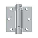 Deltana [DSH35U26D] Steel Door Spring Hinge - Square Corner - Brushed Chrome Finish - 3 1/2" W x 3 1/2" H
