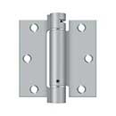 Deltana [DSH35U26D] Steel Door Spring Hinge - Square Corner - Brushed Chrome Finish - 3 1/2&quot; W x 3 1/2&quot; H