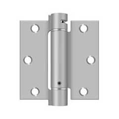 Deltana [DSH35U32D] Stainless Steel Door Spring Hinge - Square Corner - Brushed Finish - 3 1/2&quot; W x 3 1/2&quot; H