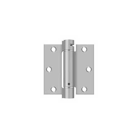 Deltana [DSH35U32D] Stainless Steel Door Spring Hinge - Square Corner - Brushed Finish - 3 1/2&quot; W x 3 1/2&quot; H