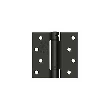 Deltana [DSH44U10B] Steel Door Spring Hinge - Square Corner - Oil Rubbed Bronze Finish - 4" W x 4" H