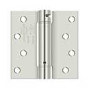 Deltana [DSH44U14] Steel Door Spring Hinge - Square Corner - Polished Nickel Finish - 4&quot; W x 4&quot; H