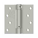 Deltana [DSH44U15] Steel Door Spring Hinge - Square Corner - Brushed Nickel Finish - 4" W x 4" H