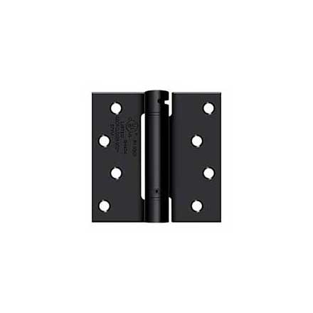 Deltana [DSH44U1B] Steel Door Spring Hinge - Square Corner - Paint Black Finish - 4" W x 4" H