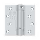 Deltana [DSH44U26] Steel Door Spring Hinge - Square Corner - Polished Chrome Finish - 4&quot; W x 4&quot; H