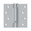 Deltana [DSH44U26D] Steel Door Spring Hinge - Square Corner - Brushed Chrome Finish - 4&quot; W x 4&quot; H