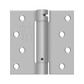 Deltana [DSH44U32D] Stainless Steel Door Spring Hinge - Square Corner - Brushed Finish - 4" W x 4" H