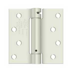 Deltana [DSH44USPW] Steel Door Spring Hinge - Square Corner - Prime Coat White Finish - 4" W x 4" H