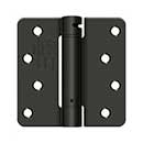 Deltana [DSH4R410B] Steel Door Spring Hinge - 1/4&quot; Radius Corner - Oil Rubbed Bronze Finish - 4&quot; W x 4&quot; H