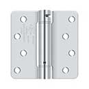 Deltana [DSH4R426] Steel Door Spring Hinge - 1/4&quot; Radius Corner - Polished Chrome Finish - 4&quot; W x 4&quot; H