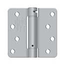 Deltana [DSH4R426D] Steel Door Spring Hinge - 1/4" Radius Corner - Brushed Chrome Finish - 4" W x 4" H