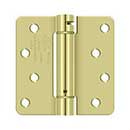 Deltana [DSH4R42D] Steel Door Spring Hinge - 1/4" Radius Corner - Zinc Dichromate Finish - 4" W x 4" H