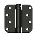 Deltana [DSH4R510B] Steel Door Spring Hinge - 5/8&quot; Radius Corner - Oil Rubbed Bronze Finish - 4&quot; W x 4&quot; H