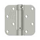 Deltana [DSH4R515BM] Steel Door Spring Hinge - 5/8&quot; Radius Corner - Benchmark - Brushed Nickel Finish - 4&quot; W x 4&quot; H