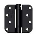 Deltana [DSH4R51B] Steel Door Spring Hinge - 5/8" Radius Corner - Paint Black Finish - 4" W x 4" H