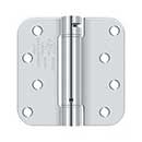 Deltana [DSH4R526] Steel Door Spring Hinge - 5/8" Radius Corner - Polished Chrome Finish - 4" W x 4" H