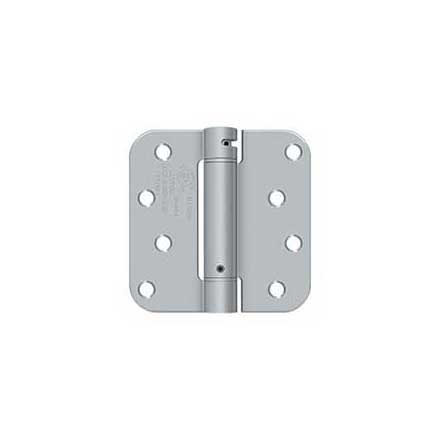 Deltana [DSH4R526D] Steel Door Spring Hinge - 5/8" Radius Corner - Brushed Chrome Finish - 4" W x 4" H