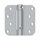 Deltana [DSH4R526D] Steel Door Spring Hinge - 5/8" Radius Corner - Brushed Chrome Finish - 4" W x 4" H