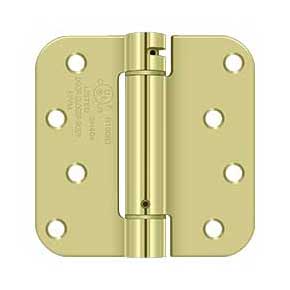 Deltana [DSH4R52D] Steel Door Spring Hinge - 5/8" Radius Corner - Zinc Dichromate Finish - 4" W x 4" H