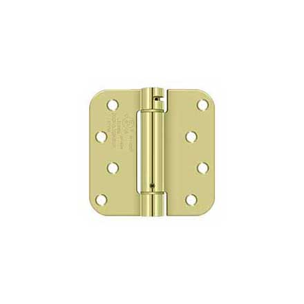 Deltana [DSH4R52D] Steel Door Spring Hinge - 5/8&quot; Radius Corner - Zinc Dichromate Finish - 4&quot; W x 4&quot; H