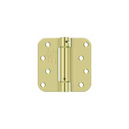 Deltana [DSH4R52D] Steel Door Spring Hinge - 5/8&quot; Radius Corner - Zinc Dichromate Finish - 4&quot; W x 4&quot; H