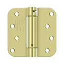 Deltana [DSH4R52D] Steel Door Spring Hinge - 5/8" Radius Corner - Zinc Dichromate Finish - 4" W x 4" H